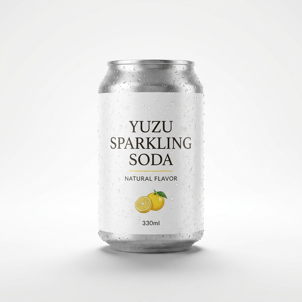 Nano Banana Pro yuzu soda product image example